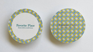 箔押しリバーシブルコースター(ブルー)